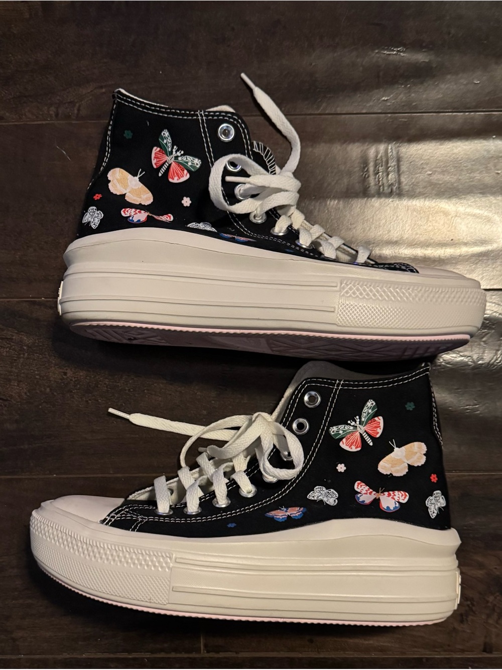 Converse Chuck Taylor All Star Move Platform High Top Lace-Up Butterfly W7.5 - Picture 4 of 7